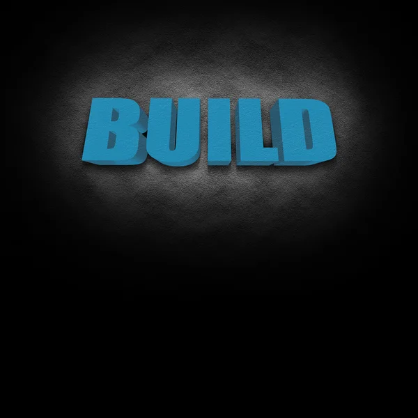 Build Konsep Teks 3D — Stok Foto