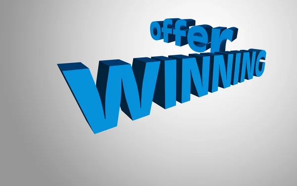 stock image 3D Text Concept Winning Offer