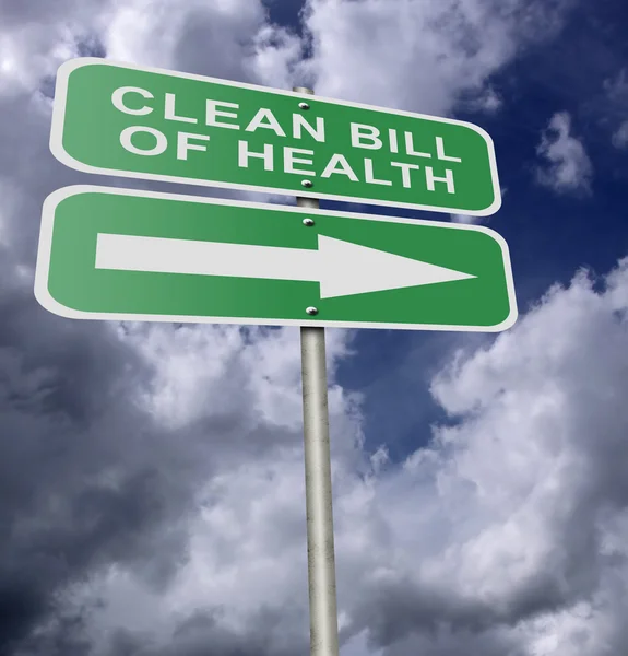 ストリート道路サイン健康のクリーン法案 — ストック写真