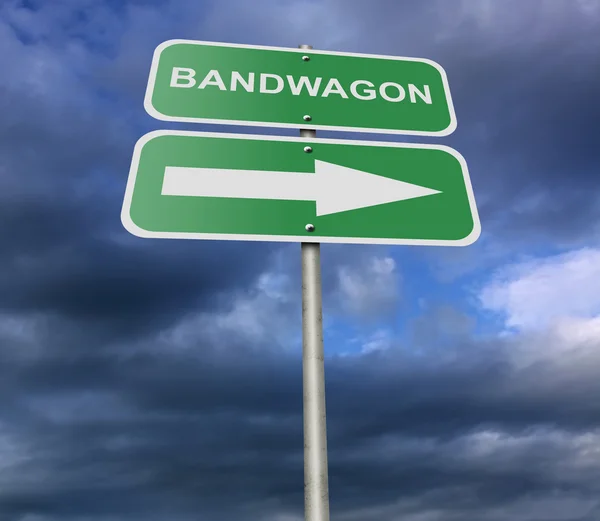 Rua sinal de estrada Bandwagon — Fotografia de Stock