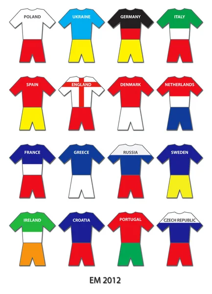 EM 2012 Teams - English — Stock Photo, Image