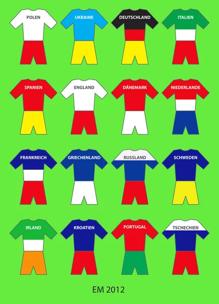 Em 2012 teams - Duits — Stockfoto