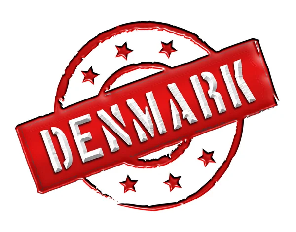 Dinamarca - Carimbo — Fotografia de Stock