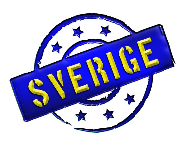 Švédsko - razítko — Stock fotografie