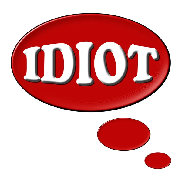 Thoughts IDIOT — Stock Photo, Image