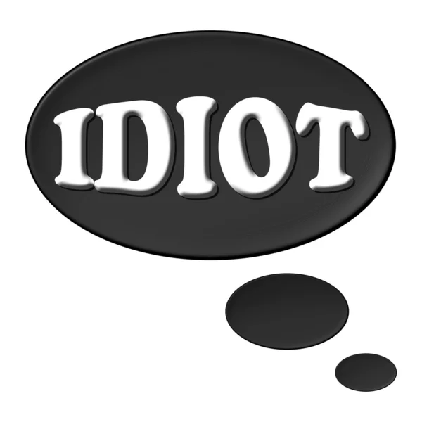 Мысли IDIOT — стоковое фото