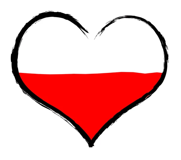 Srdce - Polsko — Stock fotografie