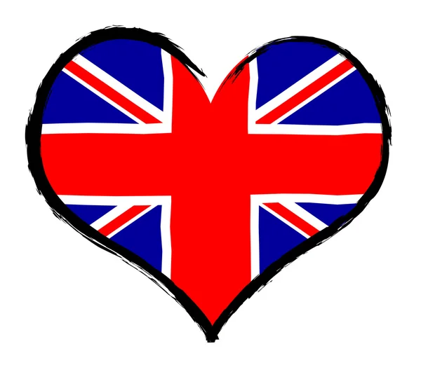 Srdce - Velká Británie — Stock fotografie