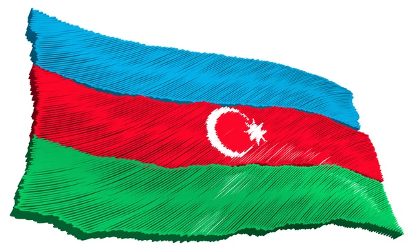 Σημαία - Αζερμπαϊτζάν — Φωτογραφία Αρχείου
