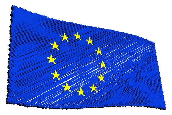 Σημαία - Ευρώπη — Φωτογραφία Αρχείου