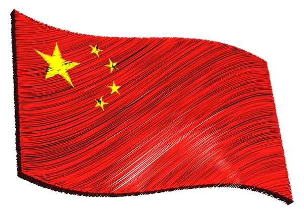 Σημαία - Κίνα — Φωτογραφία Αρχείου