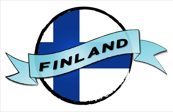 Коло землі Фінляндії — стокове фото