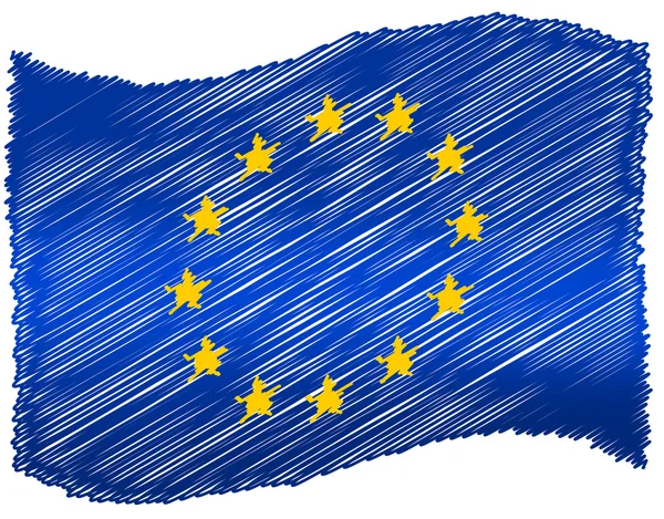 Σημαία - Ευρώπη — Φωτογραφία Αρχείου
