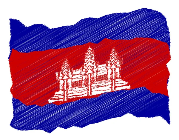 Skiss - Kambodja — Stockfoto