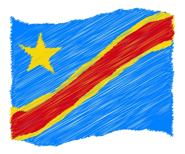 草绘-刚果民主主义共和国 — 图库照片