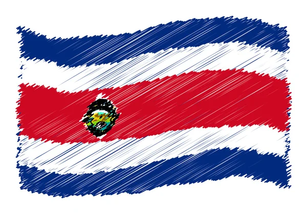 Sketch Costa Rica (state ) — Stok Foto
