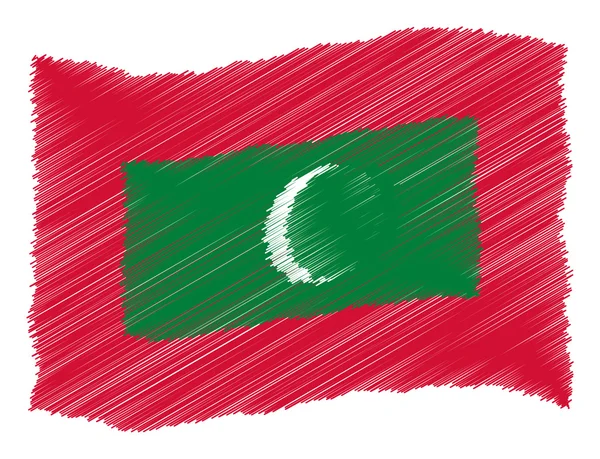 Sketch - Maldiven — Stockfoto