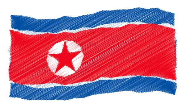 Skiss - Nordkorea — Stockfoto