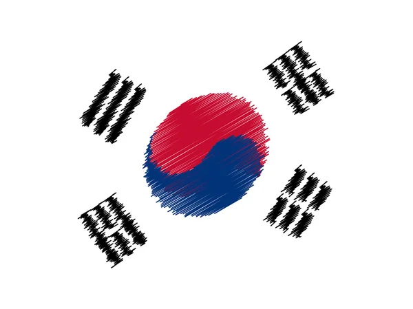 Sketch - South Korea — Stockfoto
