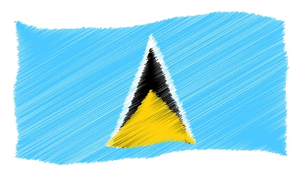Sketch - Saint Lucia — Stock Photo, Image