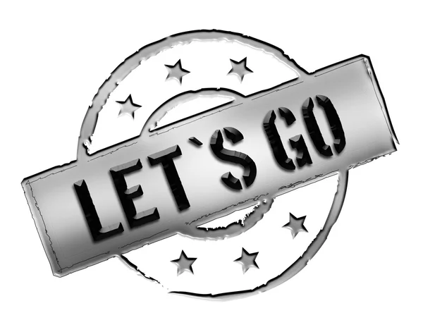 Stamp - Let's go — Stock Photo, Image