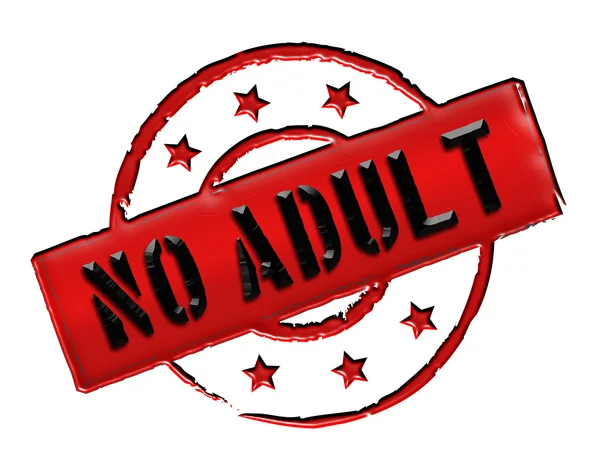 Ștampilă - No Adult — Fotografie, imagine de stoc