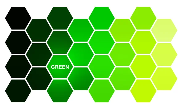 Hexagonal verde —  Fotos de Stock