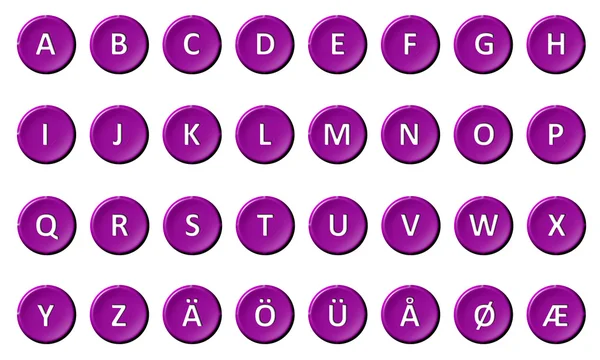 Alphabet - Signed and sealed Violet — Stock Photo, Image