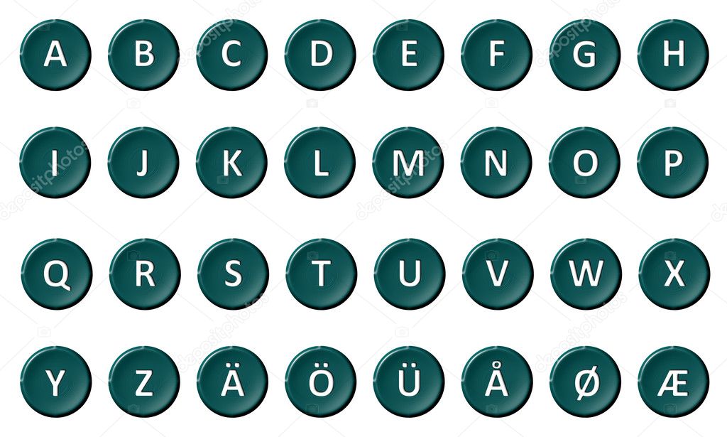 Alphabet - Signed and sealed turquoise