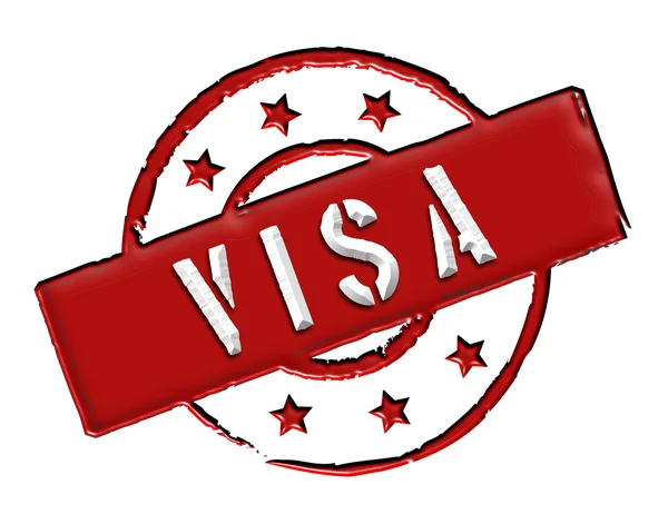 Visa - Rojo — Foto de Stock