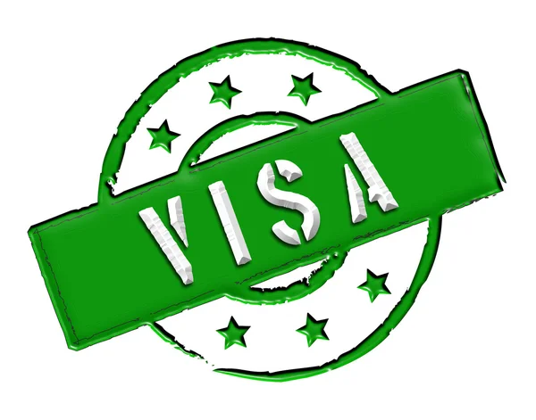 Visa - Green — Stock Photo, Image