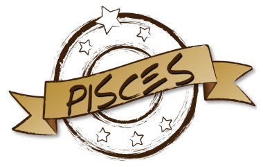 Zodiac - Retro - PISCES clipart