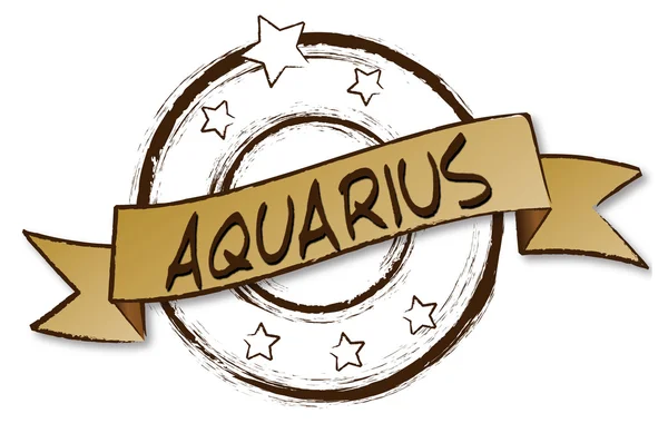 Зодиак - Ретро - AQUARIUS — стоковое фото