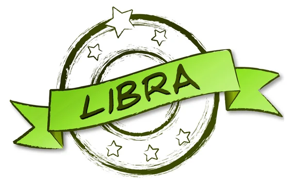 Libra zodiaku - retro- — Zdjęcie stockowe