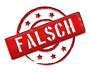 Falsch - Stamp clipart