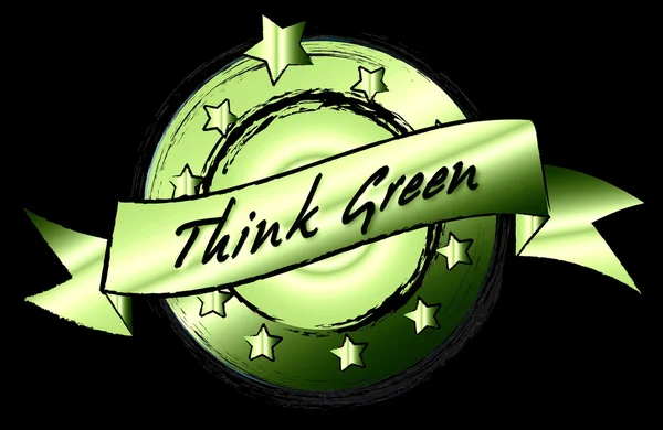Piensa verde - bandera —  Fotos de Stock