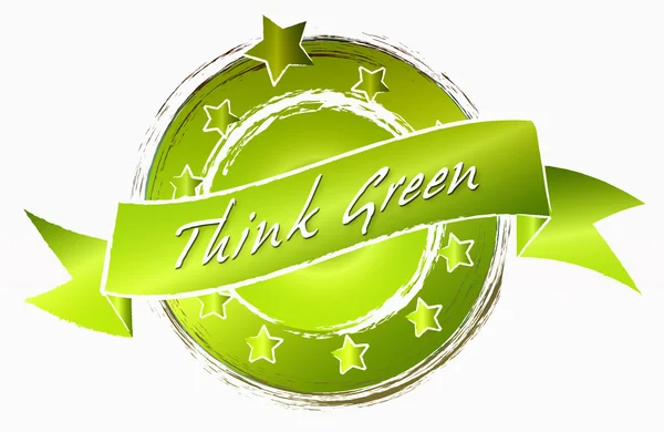 Tror grön - banner — Stockfoto
