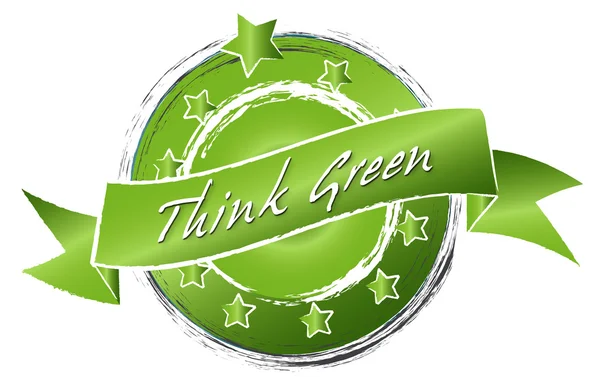 Pensar verde - Banner — Fotografia de Stock