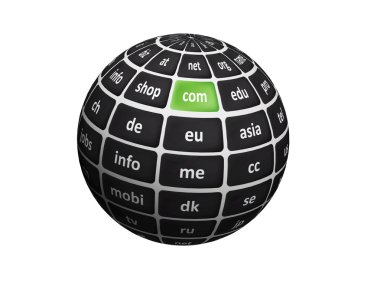 Worldwide Top Domains clipart