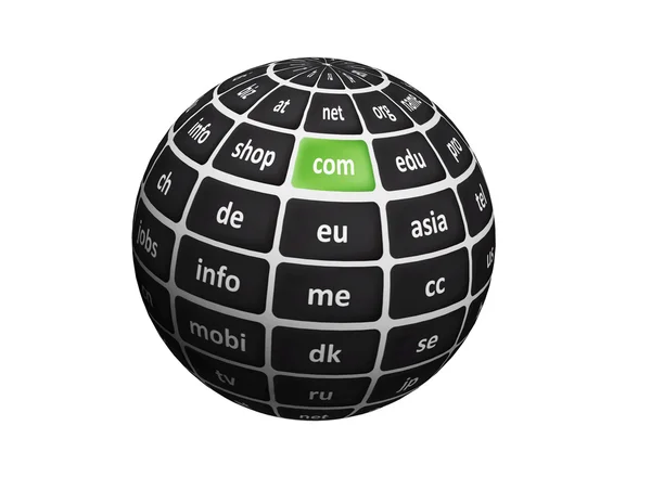 Worldwide Top Domains — Stock Photo, Image