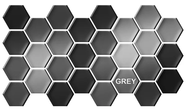 Hexagones gris — Photo