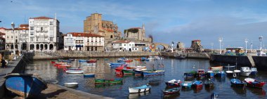 Panoramic of castro Urdiales clipart