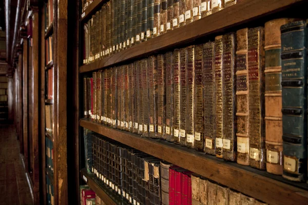 Alte Bücher in der Bibliothek — Stockfoto