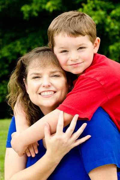 Spring portrait of mother and son on Mother's Day — Stock Photo, Image