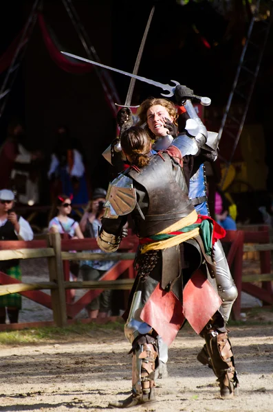 Knights dueling — Stock Photo, Image