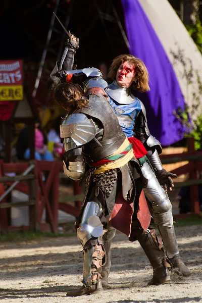Knights dueling — Stock Photo, Image