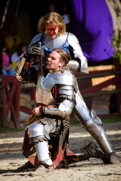 Knights dueling — Stock Photo, Image