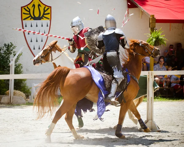 骑士在格鲁吉亚文艺复兴节在行动 — 图库照片