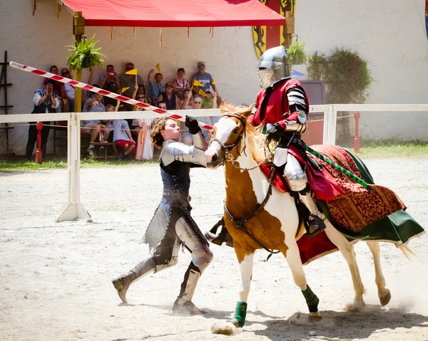 Knights in action at Georgia Renaissance Festival — Stock Photo, Image