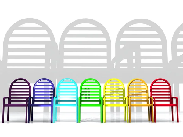 Графические стулья — стоковое фото
